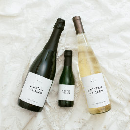 Rótulo De Garrafa De Cerveja Casamento Minimalista do KRISTEN