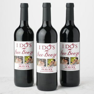 Rótulo De Garrafa De Cerveja Casamento Moderno de Booze Livre de I Do's Salve a