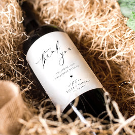 Rótulo De Garrafa De Cerveja Casamento Moderno Minimalista Obrigado Rótulo de V