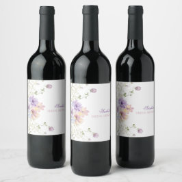 Rótulo De Garrafa De Cerveja Casamento no Jardim da Casa de Campo com Flores Si