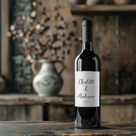 Rótulo De Garrafa De Cerveja Casamento Personalizado Branco Escrito Manuscrito