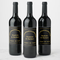 Casamento Personalizado Dourado Engraçado Negro