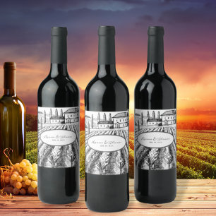 Rótulo De Garrafa De Cerveja Casamento Personalizado Por Desenho Russo Da Vinha