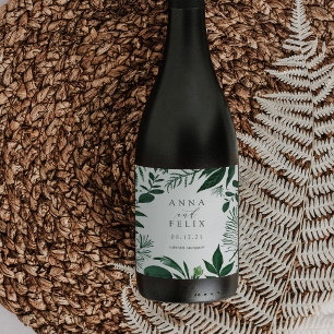 Rótulo De Garrafa De Cerveja Casamento personalizado selvagem da floresta