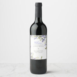 Rótulo De Garrafa De Cerveja Casamento Romântico de Eucalipto e Lavanda