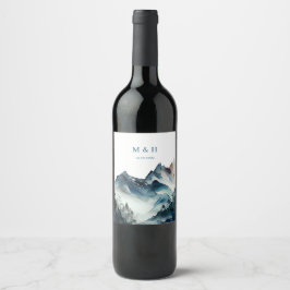 Rótulo De Garrafa De Cerveja Casamento Russo das Montanhas Azuis