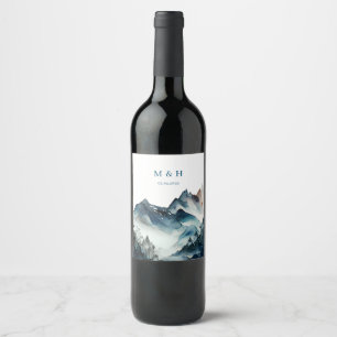 Rótulo De Garrafa De Cerveja Casamento Russo das Montanhas Azuis