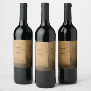 Rótulo De Garrafa De Cerveja Casamento Rustic Country Wood Barn Vintage Western