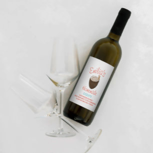 Rótulo De Garrafa De Cerveja Casca De Corte De Recipiente De Coco