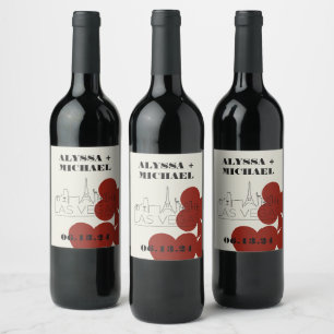 Rótulo De Garrafa De Cerveja Casino de Cartões em Pé de Las Vegas