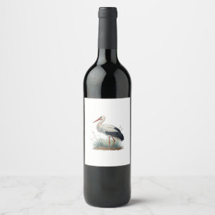 Rótulo De Garrafa De Cerveja Cegonha