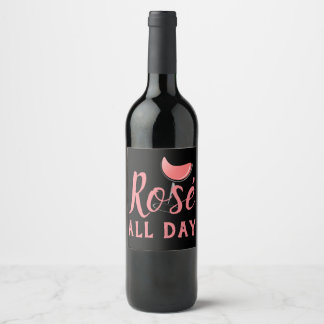 Rótulo De Garrafa De Cerveja Celebração da Festa de Vinho Rosa, Rosa, rosa, o Z