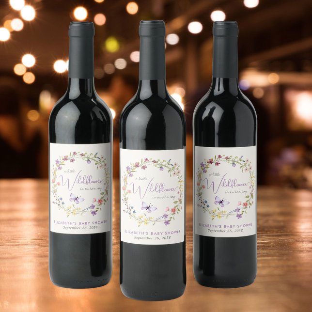 Rótulo De Garrafa De Cerveja Chá de Bebê de Vidraça Selvagem (Criador carregado)