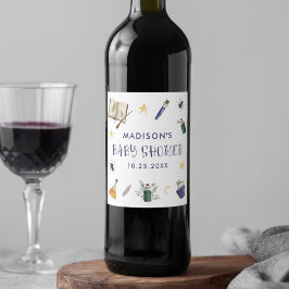 Rótulo De Garrafa De Cerveja Chá de fraldas de Halloween das Poções Mágicas Whi