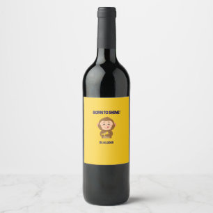 Rótulo De Garrafa De Cerveja Chá de fraldas de Menino do Macaco Bonito