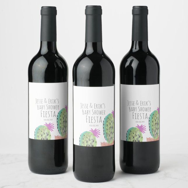 Rótulo De Garrafa De Cerveja Chá de fraldas Pintado Pintado Pelas Plantas De Ca (Garrafas)