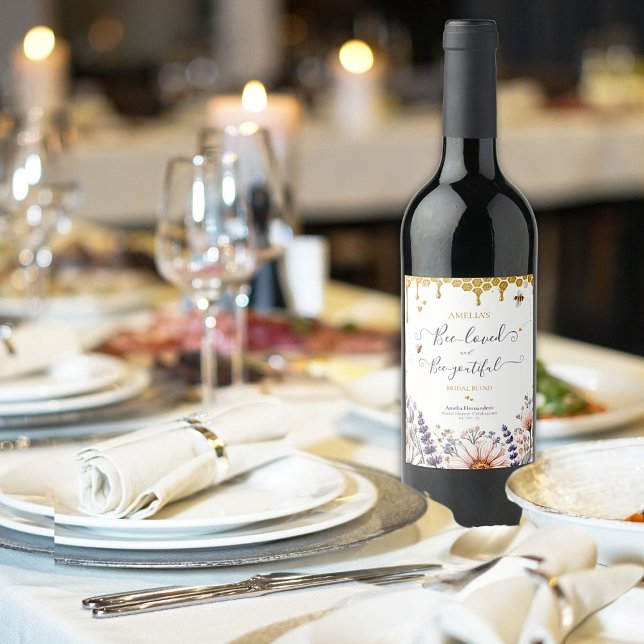 Rótulo De Garrafa De Cerveja Chá de Noiva Amado e Encantador  (Criador carregado)