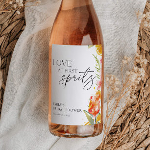 Rótulo De Garrafa De Cerveja Chá de Noiva Aquarela Aperol Spritz