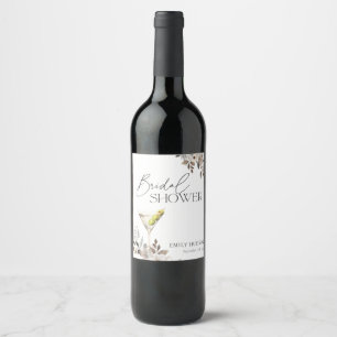 Rótulo De Garrafa De Cerveja Chá de Noiva de Coquetel Dirty Martini