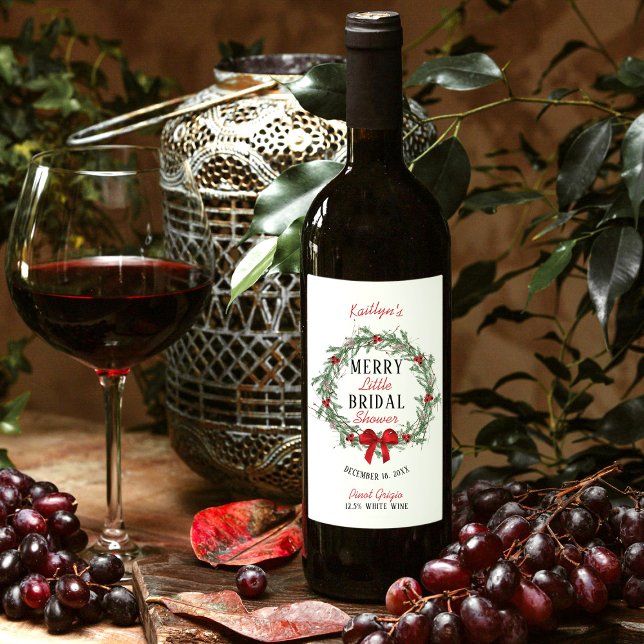 Rótulo De Garrafa De Cerveja Chá de Noiva de Natal Alegre (Criador carregado)