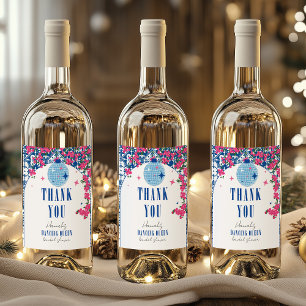 Rótulo De Garrafa De Cerveja Chá de noiva musical de Santorini Bougainvillea