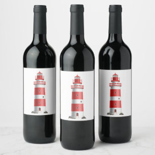 Rótulo De Garrafa De Cerveja Chá de panela de Casamento de Praia do Farol Náu
