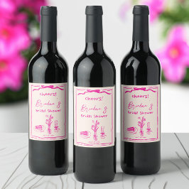 Rótulo De Garrafa De Cerveja Chá de panela de fita retrógrada retrógrada desenh