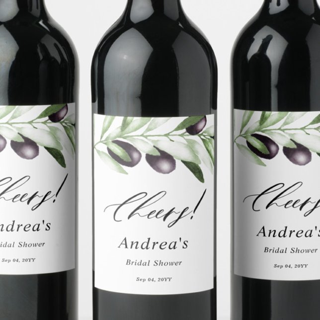 Rótulo De Garrafa De Cerveja Chá de panela de Ramo de Oliva (Criador carregado)