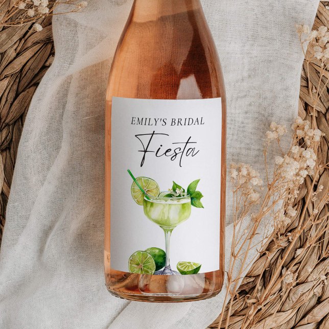 Rótulo De Garrafa De Cerveja Chá de panela Margarita Mexicana Fiesta (Criador carregado)