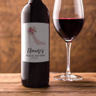 Rótulo De Garrafa De Cerveja Chá de panela Rosa de Alto Curso