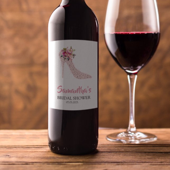 Rótulo De Garrafa De Cerveja Chá de panela Rosa de Alto Curso (Criador carregado)