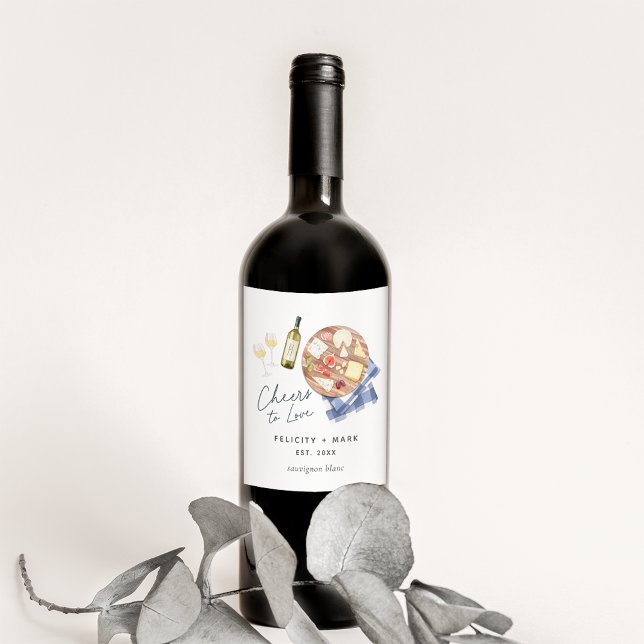 Rótulo De Garrafa De Cerveja Charcuterie Conselho Vinho e Queijo para Amar (Criador carregado)