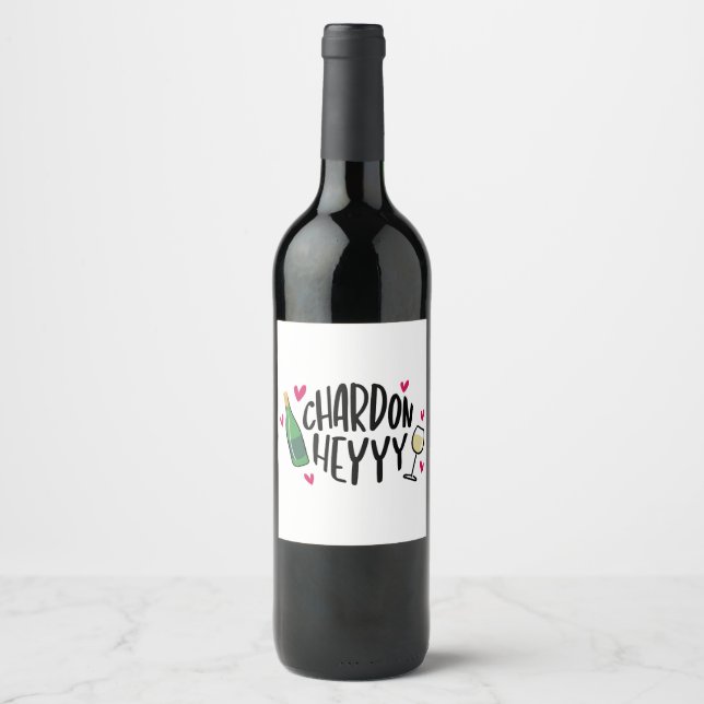 Rótulo De Garrafa De Cerveja Chardonnay de luxo Vinho Engraçado (Frente)