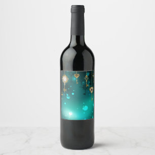 Rótulo De Garrafa De Cerveja Chaves de Esqueleto Anticas em Fundo Verde