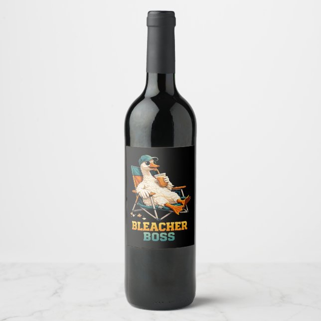 Rótulo De Garrafa De Cerveja Chefe do Banco de Ganso (Frente)