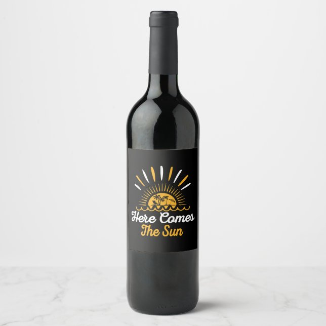 Rótulo De Garrafa De Cerveja Chega o Sol (Frente)