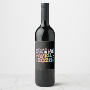 Rótulo De Garrafa De Cerveja Chegando em Abril de 2026 Futuro Bebê Gravidez da