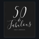 Rótulo De Garrafa De Cerveja Chic 50 Fabuloso Black White Name 50th Birthday<br><div class="desc">Celebre fazer 50 anos de estilo com esta elegante etiqueta de 50 anos, preto e branco, com o texto 50 e fabuloso em caligrafia branca e tipografia moderna. Basta adicionar seu nome e suas etiquetas de vinho de presente de festa de aniversário 50ª estão prontas para ir. Desenvolvido exclusivamente para...</div>
