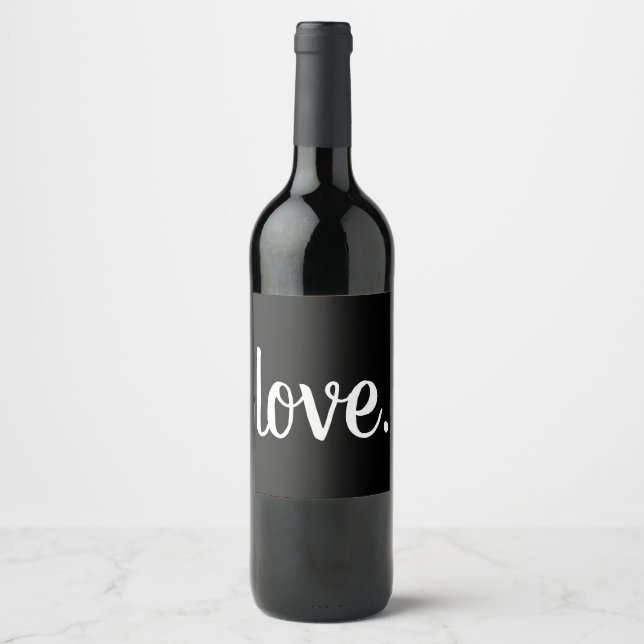 Rótulo De Garrafa De Cerveja chic AMOR. script (Frente)