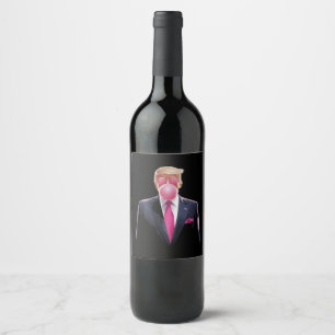 Rótulo De Garrafa De Cerveja Chiclete Trump