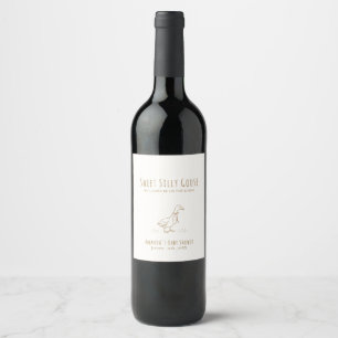 Rótulo De Garrafa De Cerveja Chuva de Bebê Minimalista Elegante Boho Silly Goos