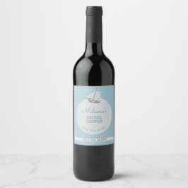 Rótulo De Garrafa De Cerveja Chuva de Noiva Costeira Listra de Barco