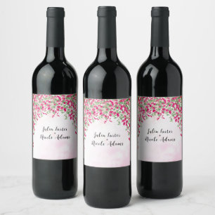 Rótulo De Garrafa De Cerveja Chuva de Noiva Floresta Tropical Bougainvillea Ros