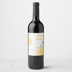 Rótulo De Garrafa De Cerveja Chuva de Noiva Ousada Abstrata de Limão Fruity