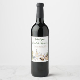 Rótulo De Garrafa De Cerveja Chuva de Noiva Temática de Adega