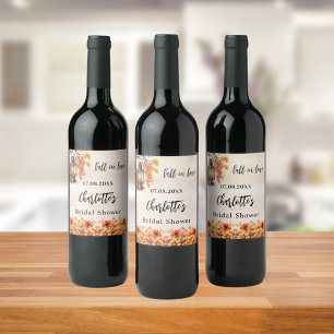 Rótulo De Garrafa De Cerveja Chuva de presentes de casamento flores folhas lara