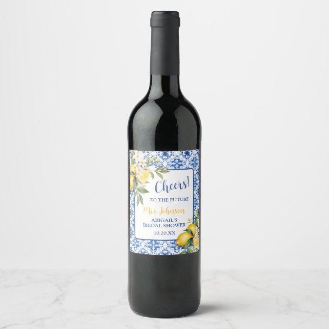 RÓTULO DE GARRAFA DE CERVEJA CHUVA DE PRESENTES DE NOIVA COM LIMÃO MAIN SQUEEZE (Frente)