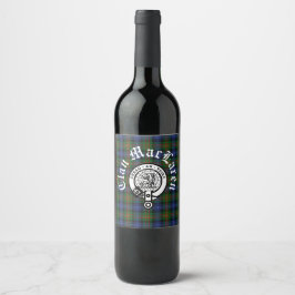 Rótulo De Garrafa De Cerveja Clan MacLaren Crest Crachá e Tartan personalizável