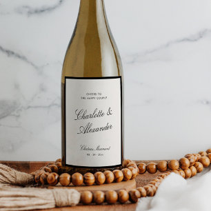 Rótulo De Garrafa De Cerveja Clássica Caligrafia Velho Casamento de Dinheiro