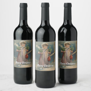 Rótulo De Garrafa De Cerveja Clássica de inverno por cena de Lanterna